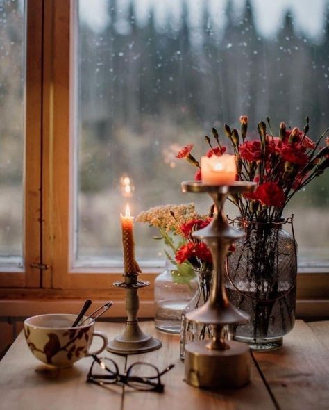 Flowers And Candles, Morning Coffee Images, Small Creatures, Snowy Scene, Romantic Candles, Halloween Wallpaper Iphone, Winter Love, Candle Inspiration, Seize The Day