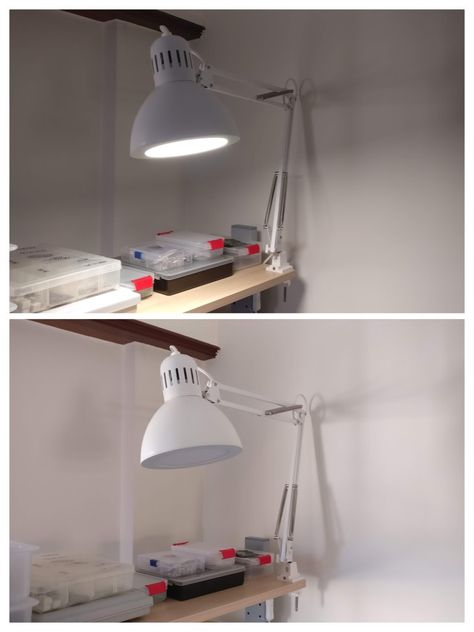 Make a budget friendly LED TERTIAL work lamp Easy Diy Home Projects, Led Lamp Diy, Ikea Catalog, Scandinavian Furniture Design, Work Lamp, Hanging Ceiling Lamps, Making A Budget, Led Diy, Led Panel Light