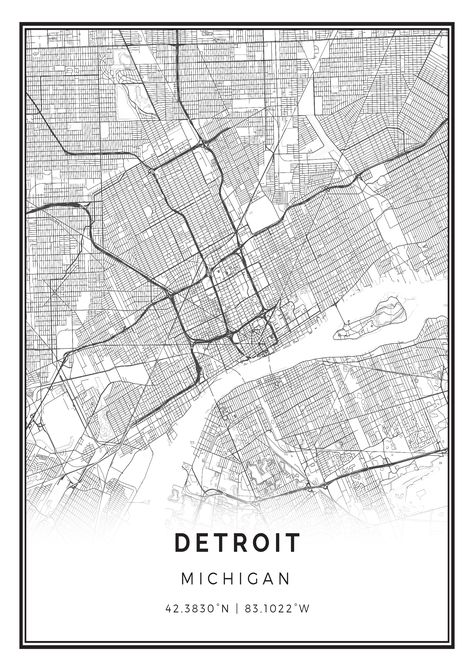 detroit wall art Detroit Artwork, Detroit Map, Detroit Sports, Dorm Inspo, Future Apartment Decor, Sports Wall Art, Print Display, Future Apartment, Detroit Michigan