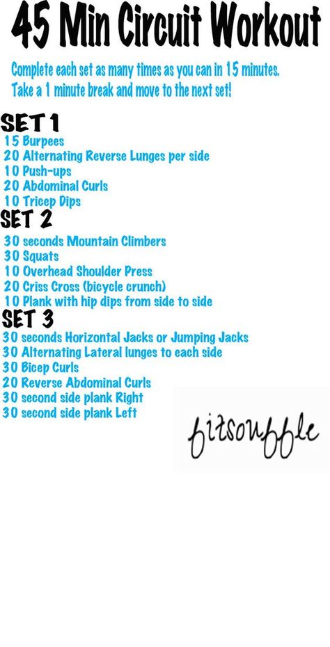 45 minute Circuit Workout. 3 sets of 15 minutes each and youre done! — FITSOUFFLE: Peter Attia Workout, F45 Workout At Home, 45 Minute Workout Home, F45 Workout, 45 Minute Workout, Workout Fun, Fitness Studio Training, Tabata Workouts, Boot Camp Workout