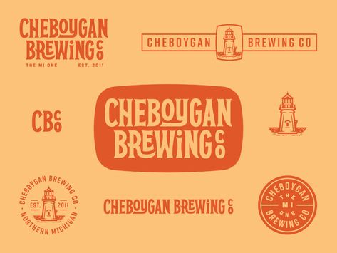 Cheboygan Brewing Co. by Chad Gowey for Blindtiger Design on Dribbble Brewery Logos, Western Logo, Farm Logo Design, Conference Logo, Rustic Logo, Retro Graphic Design, Directory Design, Badge Design, Graphic Design Tutorials