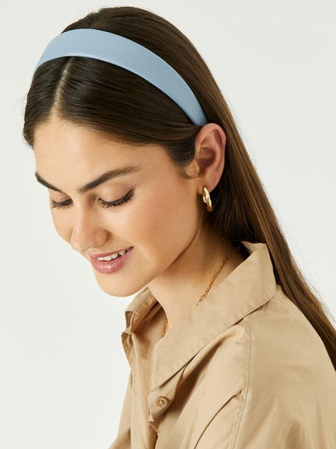 Accessorize accessorize textured pu alice band light blue powder blue faux leather covers this stretchy headband. The Headband Png, Light Blue Headband, Alice Bands, Blue Headband, Stretchy Headbands, Alice Band, Polyethylene Terephthalate, Princess Jasmine, High Leg Boots