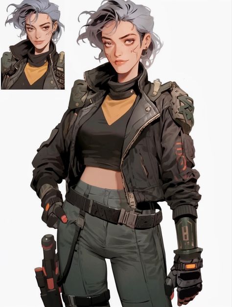 Midjourney, niji 5 Cyberpunk Nomad Female, Cyberpunk 2077 Concept Art Character, Cyberpunk Nomad Art, Cyberpunk Original Character, Cyberpunk 2020 Character Art, Marksman Character Design, Cyberpunk Nomad Character Art, Cyberpunk 2077 Fashion, Cyberpunk Nomad Character