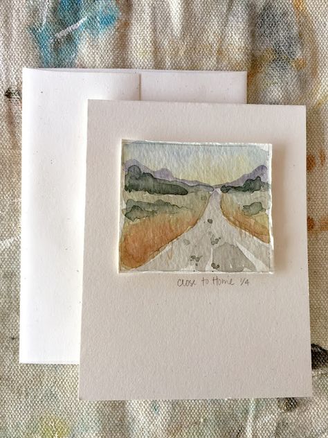 Simple Watercolors, En Plein Air Painting, Watercolor Practice, Doodle Doodle, Good Stories, Tiny Art, Landscape Sketch, Watercolour Inspiration, Mish Mash