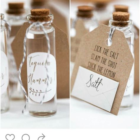 Wedding favors- Tequila slammers Tequila Favors Wedding, Alcohol Wedding, Alcohol Wedding Favors, Spiritual Wedding, Wedding Flavors, Practical Wedding Favors, Wedding Alcohol, Tequila Rose, 22nd Bday