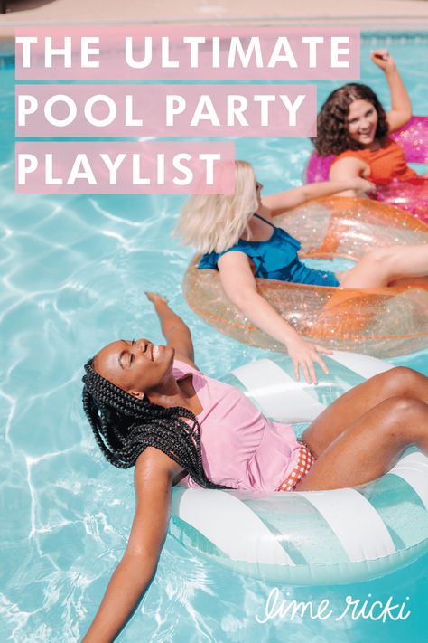 Pool Party Playlist, Pool Party Music, Kids Pool Party, Pool Party Kids, Party Playlist, Summer Jam, Barbie Theme, Swim Style, Party Music