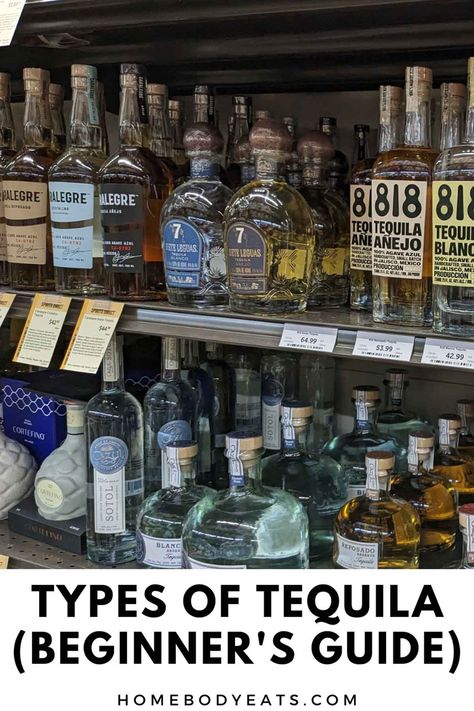 Different Types Of Tequila, Types Of Tequila, Tequila Tasting Party Ideas, Beginner Bartender, Patron Drinks, Best Sipping Tequila, Tequila Types, Best Tequila Brands, Bottle Of Tequila