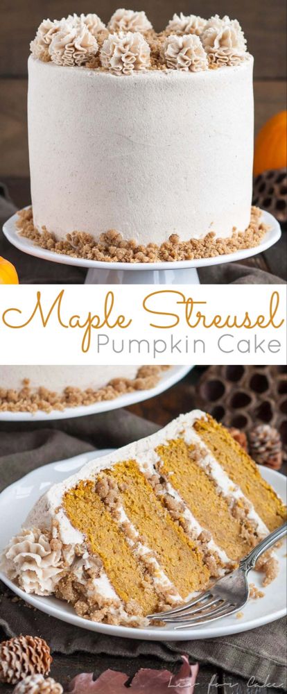 Cinnamon Frosting, Maple Cake, Cake Cinnamon, Cake Pumpkin, Cinnamon Streusel, Pumpkin Cake Recipes, Fall Cakes, Decadent Cakes, Holiday Cakes