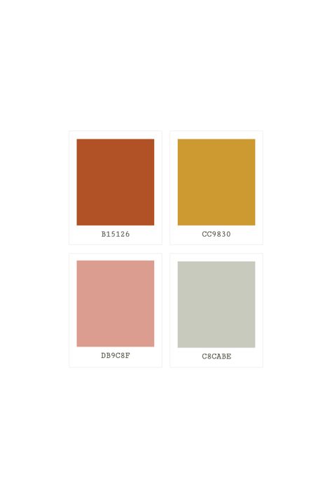 Colors inspired by contemporary artwork styles, featuring rusty and pink tones.   rust | golden yellow | salmon | timberwolf Rust And Yellow Color Scheme, Rust Colour Scheme, Rust Yellow Color Palette, White And Rust Colour Palette, Rust Pink Color Palettes, Pink And Rust Color Palette, Rusty Pink Bedroom, Pink Terracotta, Rusty Color Palette