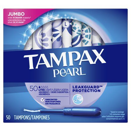 Tampax Pearl, Light, Plastic Tampons, Unscented, 50 Count Tampon Applicator, Tampax Pearl, Pearl Light, Out Of Mind, Feminine Care, Feminine Hygiene, Celebrity Beauty, Tampon, Fatty Acids