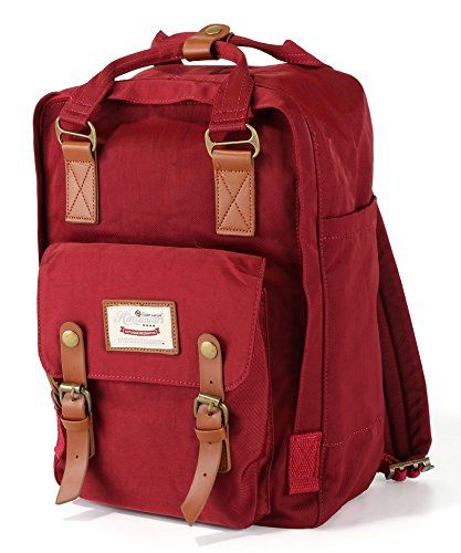 Himawari School Functional Travel Waterproof Backpack Bag for Men & Women | 14.9"x11.1"x5.9" | Holds 15-in Laptop (Dark red). For product & price info go to:  https://all4hiking.com/products/himawari-school-functional-travel-waterproof-backpack-bag-for-men-women-14-9x11-1x5-9-holds-15-in-laptop-dark-red/ Daypacks For Women, Macaroon Backpack, Bag For College, Backpack Fjallraven, Waterproof Laptop Backpack, Bag Quotes, Red Backpack, Business Backpack, College Bags