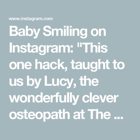 Baby Smiling on Instagram: "This one hack, taught to us by Lucy, the wonderfully clever osteopath at The Practice Ferndown in Dorset. She is a baby whisperer and her methods helped our son’s colic a hige amount! #parents #parenttips #colic #colickybaby #happybaby #babytummytime #babymassage #osteopathy #babyosteo #babycolic #babywind #iwantababy" Baby Tummy Time, Colicky Baby, Baby Whisperer, I Want A Baby, Baby Smiles, Baby Massage, Happy Baby, Baby Ideas, Parenting