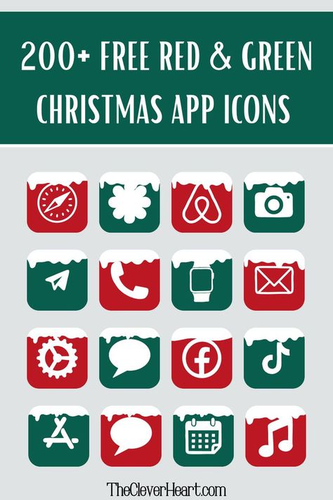 christmas app icons Green Christmas App Icons, Winter App Icons, Christmas App Icons, Festive Aesthetic, Winter App, App Icons For Iphone, Icons For Iphone, Red And Green Christmas, Christmas Apps