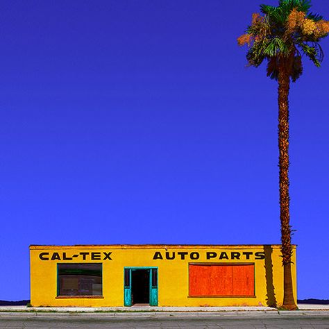 Ed Freeman Cal-Tex Auto Parts, Coachella, CA Ed Freeman, Architecture Series, California Desert, Edward Hopper, Foto Art, Auto Parts Store, Norman Rockwell, Photorealism, Abandoned Buildings