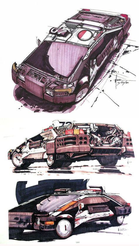 Blade Runner Production drawings by Syd Mead Syd Mead Blade Runner, Syd Mead Concept Art, Blade Runner Car, Syd Mead, Futuristic Art, Retro Futuristic, Cyberpunk Art, Transportation Design, Vehicle Design