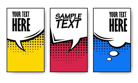 Vector illustration of pop art comic chat bubble. Suitable for design element of chat bubble poster template, pop art banner concept, and retro cartoon style infographic layout. Pop Art Infographic, Pop Art Layout, Comic Design Layout, Pop Art Banner, Comic Style Poster, Bubble Poster, Retro Cartoon Style, Chat Bubble, Pop Art Background