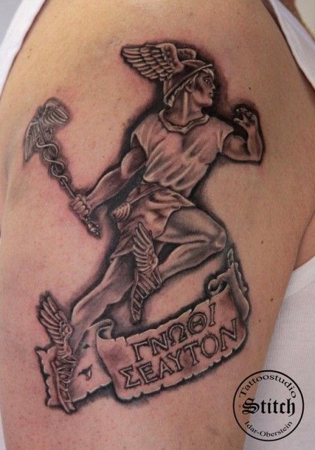 Hermes Roman Tattoos, Pagan Tattoos, Hermes Tattoo, Greek Tattoo, Greek God Tattoo, Roman Tattoo, Pagan Tattoo, Greek Mythology Tattoos, God Tattoos