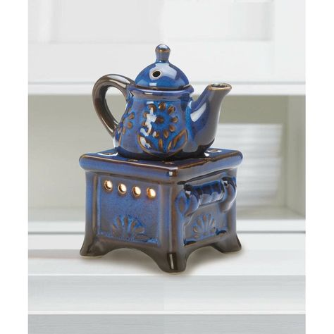 Zingz & Thingz Teapot Stove Oil Warmer & Reviews | Wayfair Teapot Candle, Blue Teapot, Scented Oil, Oil Warmer, Functional Home, Candle Warmer, Porcelain Teapot, Oil Candles, Tealight Candle