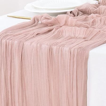 Amazon.com: Socomi Cheesecloth Table Runner 10ft Gauze Boho Rustic Dusty Pink Cheese Cloth Table Runner for Baby Shower Decoration Wedding Easter Summer Table Runner : Home & Kitchen Cheese Cloth Table Runner, Cloth Table Runner, Cheesecloth Table Runner, Summer Table Runner, Wedding Shower Decorations, Summer Table, Baby Shower Decoration, Summer Tables, Decoration Wedding