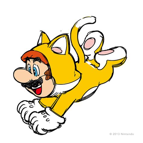 Cat Mario concept - Super Mario 3D World Cat Mario Fanart, Yoichi Kotabe, Super Mario Cat, Peach Rosalina, Cat Mario, Mario Drawing, Super Mario Maker 2, Smash Bros Wii, Super Mario 3d World