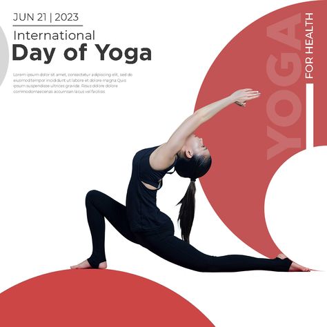 Flat design international day of yoga social media post Yoga Day Social Media Post, Yoga Day Post, Yoga Social Media, International Day Of Yoga, Yoga Day, International Day, Free Psd, Flat Design, Media Post