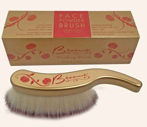 Long-Hair-Powder-Brush---Besame-Cosmetics Blond Rose, Hair Curlers Rollers, Besame Cosmetics, Hollywood Makeup, Faux Hair, Silicone Makeup, Gloss Labial, Makeup Brush Cleaner, How To Clean Makeup Brushes