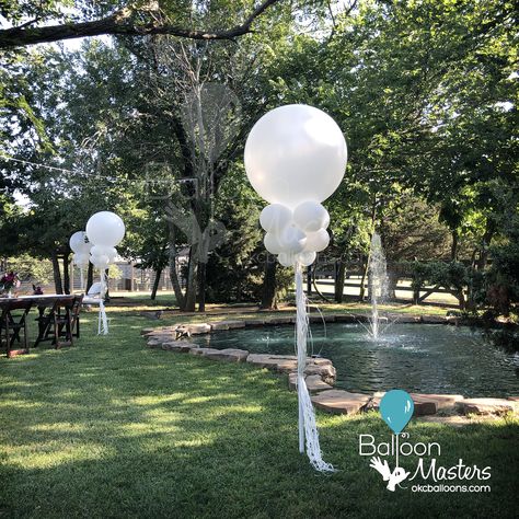 Balloon Big Top Yard Stake Balloon Driveway Entrance, Balloon Yard Stakes, Balloon Yard Decorations, Cabin Party, Wedding Cabin, 2023 Birthday, Driveway Markers, Dinosaur Themed Birthday Party, Graduation Design