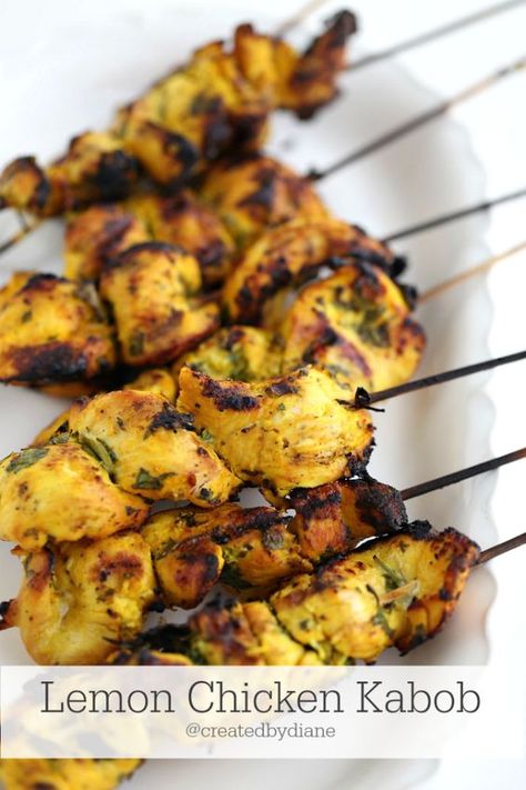 lemon marinade for chicken to skewer and grill for a delicious meal Kabob Marinade Recipes, Marinated Chicken Kabobs, Chicken Kabob Marinade, Lemon Chicken Marinade, Beef Kabob Marinade, Chicken Shish Kabobs, Kabob Marinade, Chicken Kabab, Marinade For Chicken