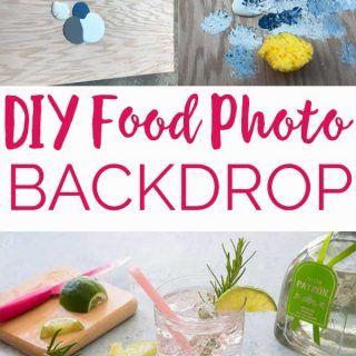 DIY Food Photography Backdrop Tutorial Diy Food Photography, Backdrop Easy, Martha Stewart Paint, How To Tile, Clothespin Wreath, Valspar Colors, Diy Photo Backdrop, Fireplace Surround, Shrimp Salad