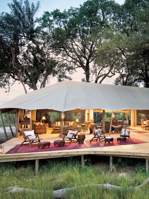 Luxury African Safari, Luxury Safari Lodge, Safari Vacation, Glamping Resorts, Large Tent, Safari Tent, Luxury Safari, Luxury Tents, Safari Lodge