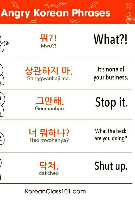 Phrases In Korean, Korean Phrases, Learning Korean, What The Heck, Learn Korean, Stop It, Shut Up