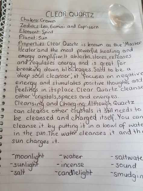 Can Clear Quartz Go In Water, Crystals Meanings Journal, Crystals Meanings Spirituality, Clear Quartz Witchcraft, Book Of Crystals, How To Charge Clear Quartz, Clear Quartz Cleansing, Spiritual Flower Art, Crystals Information