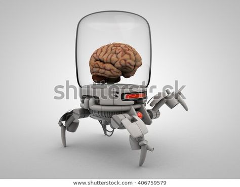 Brain Character, Robot Project, 3d Illustration, Image Illustration, Stock Illustration, Brain, Every Day, Royalty Free Stock Photos, Stock Images