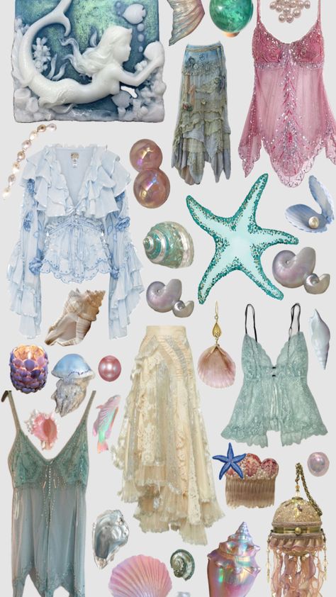 mermaiddd Mermaid Halloween, Pretty Halloween, Mermaid Aesthetic, Mermaid Dreams, Outfit Collage, Puff Girl, Funky Outfits, Mermaid Costume, Tumblr Fashion