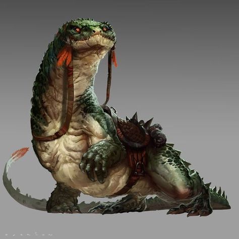 Giant riding gecko by operion on DeviantArt Creature Fantasy, Beast Creature, D D Monsters, Heroic Fantasy, Fantasy Beasts, 다크 판타지, Monster Concept Art, Alien Creatures, Fantasy Monster