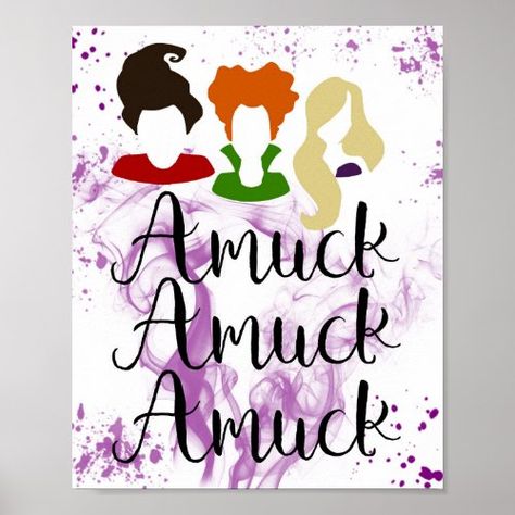 $13.20 | Run Amuk, Cute Halloween Hocus Pocus Witch Poster #halloween, sanderson, hocus pocus, amuck, run amuck, cute halloween, witches, sanderson sisters Hocus Pocus Sayings, Hocus Pocus Amuck, Witch Poster, Hocus Pocus Witches, Poster Halloween, Halloween Hocus Pocus, Halloween Witches, Sanderson Sisters, Hocus Pocus