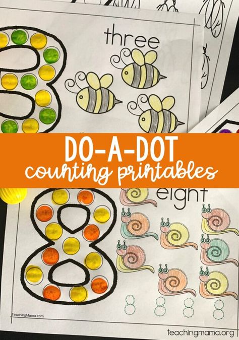 Bugs Do-a-Dot Counting Printables Teaching Mama Free Printables, Do A Dot Numbers, Dot Numbers, Fireflies Craft, Caterpillar Book, Kids Routine, Bug Activities, Kids Routine Chart, Preschool Boards