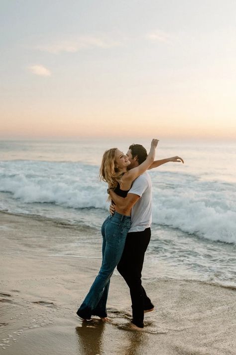 southern california laguna beach thousand steps engagement session beachy vibes photographer Blue Hour Beach Photoshoot, Laguna Beach Engagement Photos, Blue Hour Beach, Thousand Steps Beach, Valentines Shoot, Laguna Beach Engagement, Couple Beach Pictures, Beachy Vibes, Beach Pics