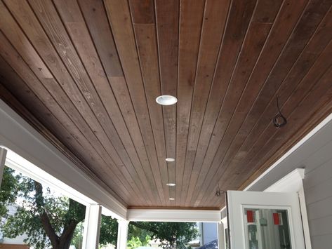 Ceiling Patio Ceiling Ideas, Wood Ceiling Panels, Groove Ceiling, Porch Wood, Modern Porch, Tongue And Groove Ceiling, Plank Ceiling, Porch Ceiling, Building A Porch