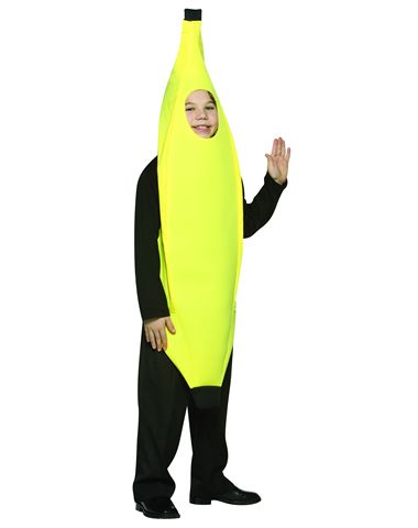 Banana Child Costume Kids Banana Costume, Tootsie Roll Costume, Banana Halloween Costume, Banana Funny, Banana Costume, Fruit Costumes, Banana Man, Food Costumes, Yellow Jumpsuit