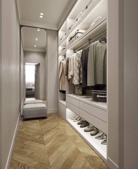 Walk In Wardrobe Small Bedroom, Walkin Wardrobe Ideas, Walkin Wardrobe, Wardrobe Design Bedroom Modern, Organization Wardrobe, Wardrobe Design Ideas, Aesthetic Wardrobe, Wardrobe Aesthetic, Small Closet Space