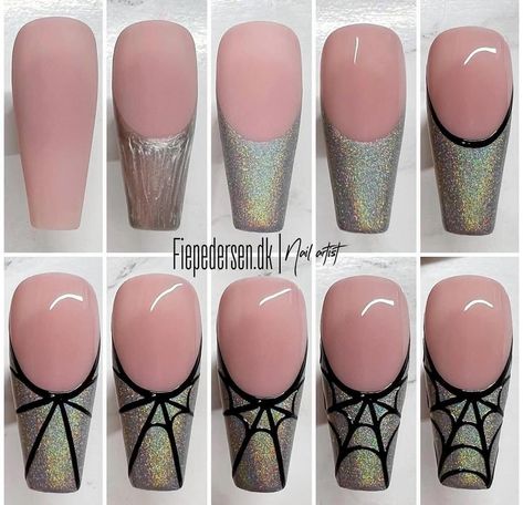 Halloween Nail Art Tutorial, Quick Nail Art, Holloween Nails, Halloween Nails Easy, Halloween Acrylic Nails, Nail Designs Tutorial, Diy Acrylic Nails, Nail Art For Beginners, Nail Art Techniques