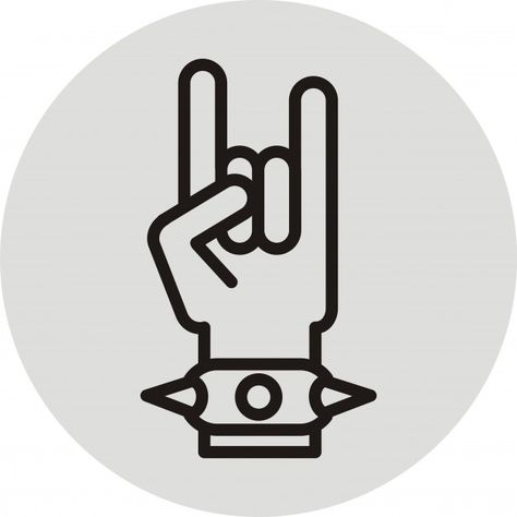 Rock N Roll Hand Sign, Rock Sign, Stencil Outline, Hand Symbols, Rock Hand, Hand Sign, Tattoo Stencil Outline, Skull Hand, Retro Sign