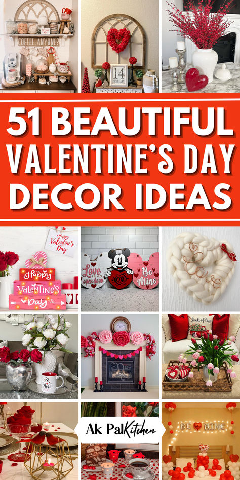 Transform your space with these DIY Valentines Day decor ideas, you’ll love these DIY Valentine’s Day crafts for adults. Explore our DIY Valentine’s decorations, from heart-themed decor ideas to DIY Valentine’s table settings. Discover how to craft handmade Valentine’s ornaments, design stunning Valentine’s Day centerpieces, and add a touch of love to every corner with Valentine’s Day wreaths wall art. Our ideas for Valentine’s Day mantel decor, and bedroom decor will inspire your creativity. Valentines Creative Ideas, Valentine’s Day Centerpiece Diy, Valentines Centerpieces Table, Valentines Day Centerpieces Diy, Valentine's Table Decorations Ideas, Valentine Centerpieces Elegant, Valentine’s Day Decorating Ideas, Valentine’s Day Centerpiece, Valentine Centerpieces Diy