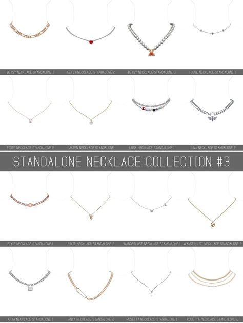 Sims 4 Piercings, Sims 4 Dresses, Sims 4 Mm, Sims 4 Cc Packs, Necklace Collection, Sims 4 Cas, Sims 4 Game, Sims 4 Cc Finds, The Sims4