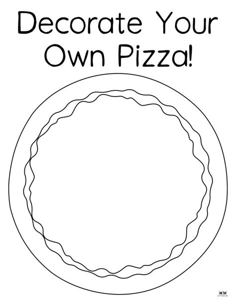 Choose from 32 unique pizza coloring and color by number pages for hours of yummy fun for your little ones. Print from home! 100% FREE! Food Template Printable, Pizza Kindergarten Activities, Shape Pizza Preschool, Free Pizza Party Printables, Crazy Pizza Day Preschool Activities, Pizza Art For Kids, Pizza Coloring Page Free Printable, Pizza Template Free Printable, Pizza Crafts For Toddlers