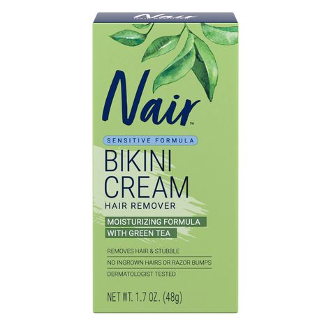 Nair Hair Remover Sensitive Formula Bikini Cream Hair Removal, 1.7 Oz Box - Walmart.com Natural Hair Removal Remedies, Easy Hair Removal, Face Contouring Makeup, Women Needs, Natural Skin Lightening, Flat Twists, Depilatory Cream, Natural Hair Removal, Period Kit