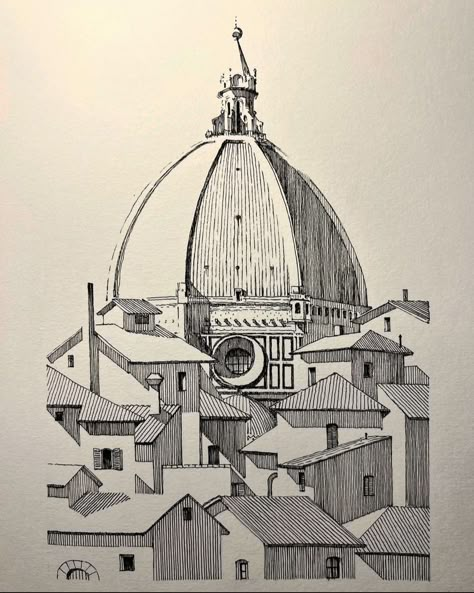 Hatching Drawing Architecture, Pencil Drawings Architecture, Fineliner Art Buildings, Fineliner Building, Architecture Ink Drawing, Micron Pen Art Sketches Architecture, Pen Drawing Building, Sketches Pencil Aesthetic, Fineliner Art Illustration