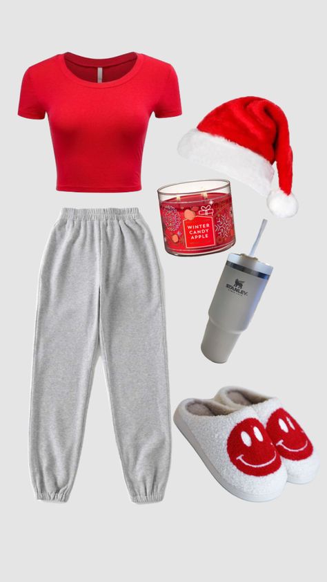 Christmas Day Outfit For Teens, Aethstetic Outfits, Christmas Outfit Aesthetic, Outfits For School Casual, Cute Christmas Pajamas, Christmas Eve Outfit, Basic Girl Outfit, Nike Clothes, Bts Outfits