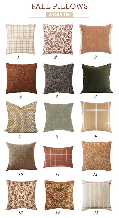 How To Layer Throw Pillows Couch, Fall Colored Throw Pillows, Fall Pillow Arrangement, Fall Wreath Neutral Colors, Autumn Couch Decor, Fall Decor Pillows Living Room, Fall Throw Pillows Grey Couch, Neutral Fall Pillows, Throw Pillows Fall